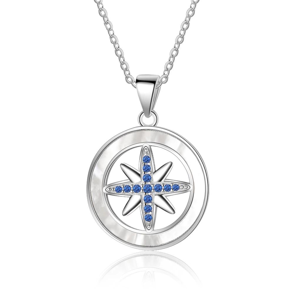 Snow Flower Pendant Silver Necklace For Women