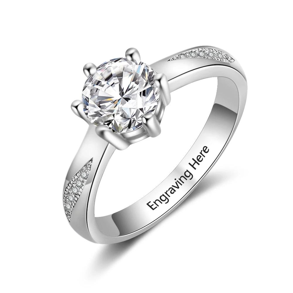 Classic Wedding - Personalized Sterling Silver Ring