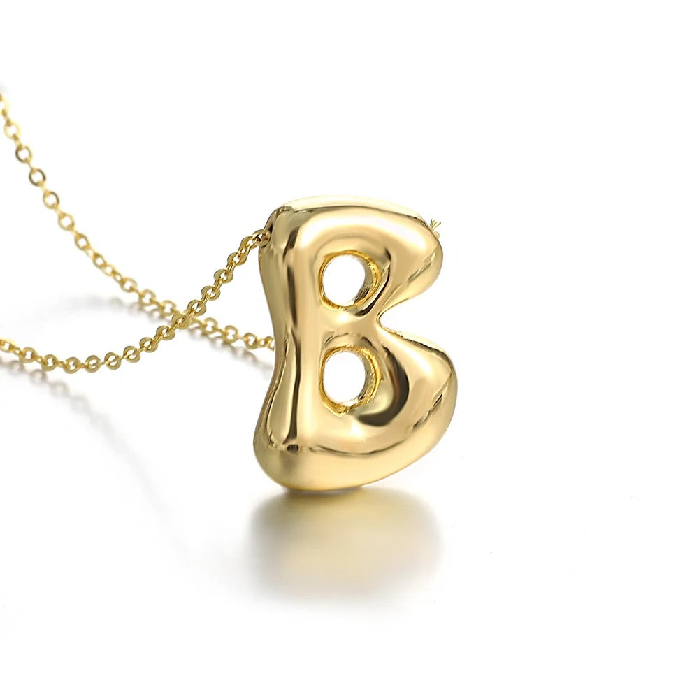 Bubble Initial Letter Necklace