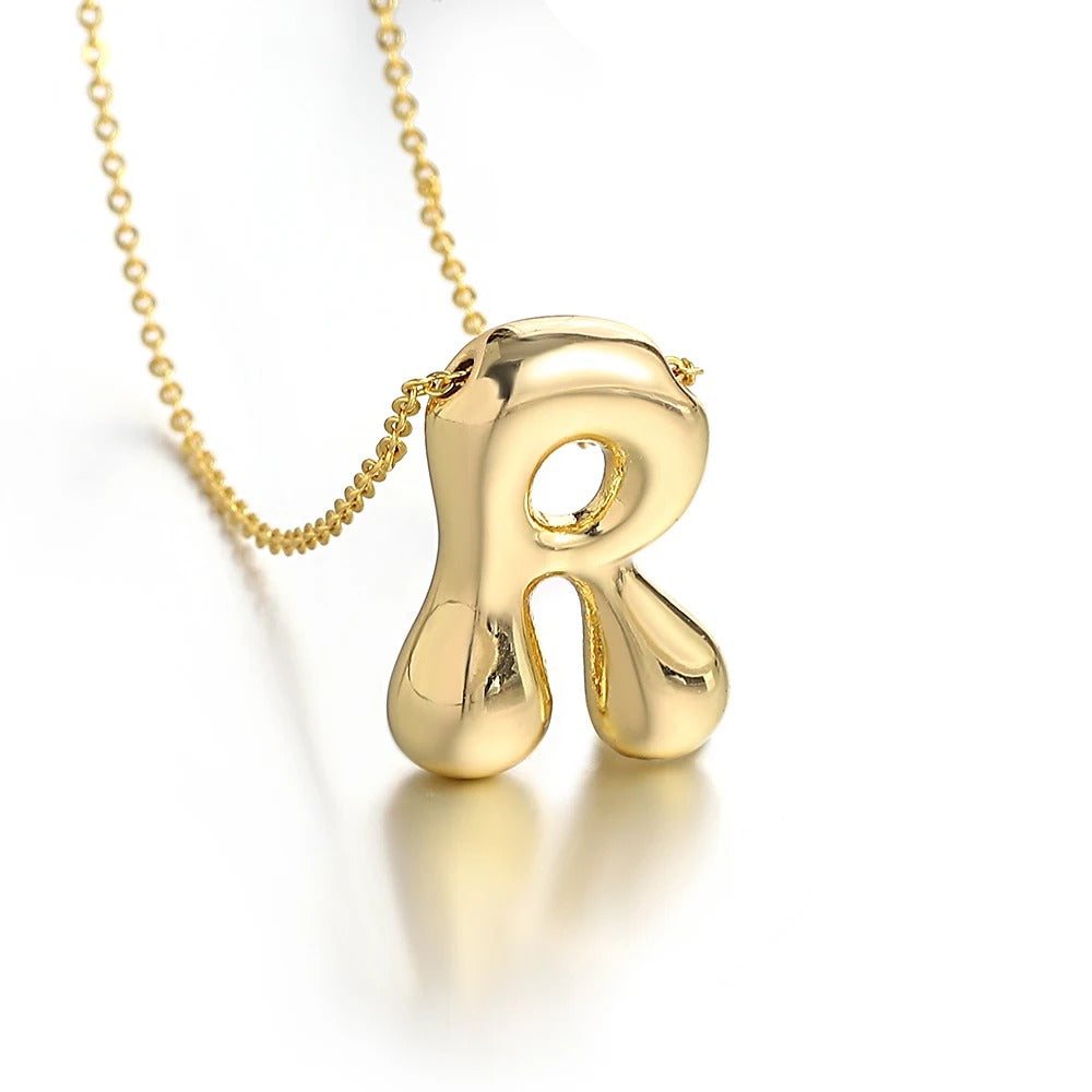 Bubble Initial Letter Necklace