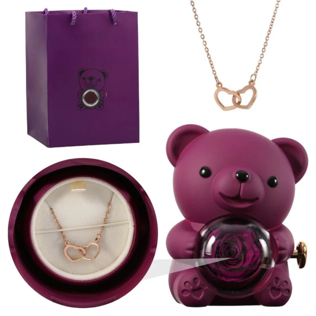 Teddy Themed Customized Jewelry Gift Set With Pendant