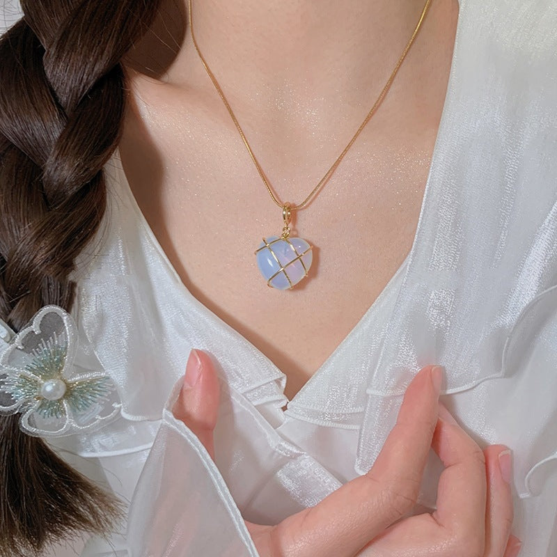 Mystic Moonstone Gem Necklace