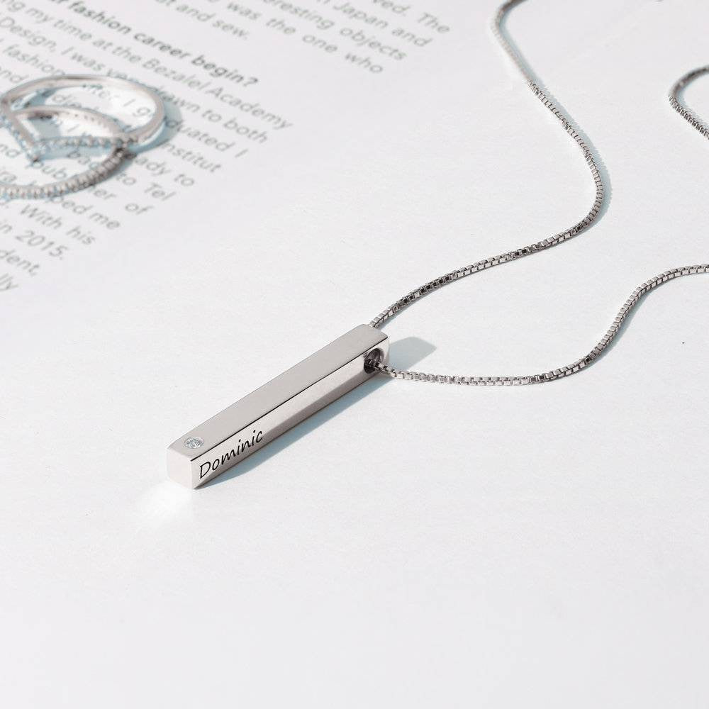 Personalize Pillar Bar Necklace