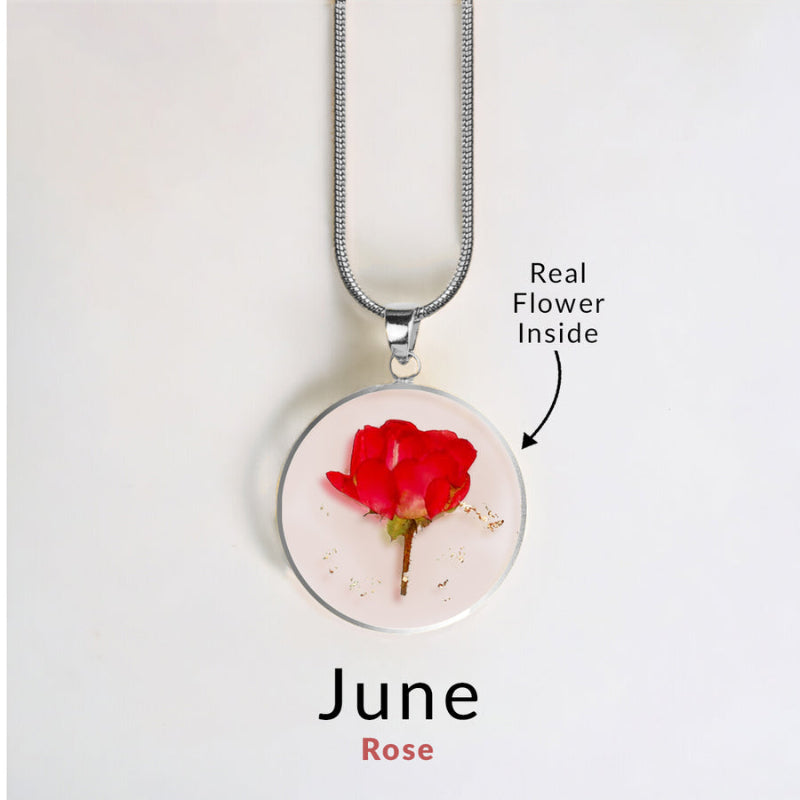 Forever Bloom Birth Flower Pendant