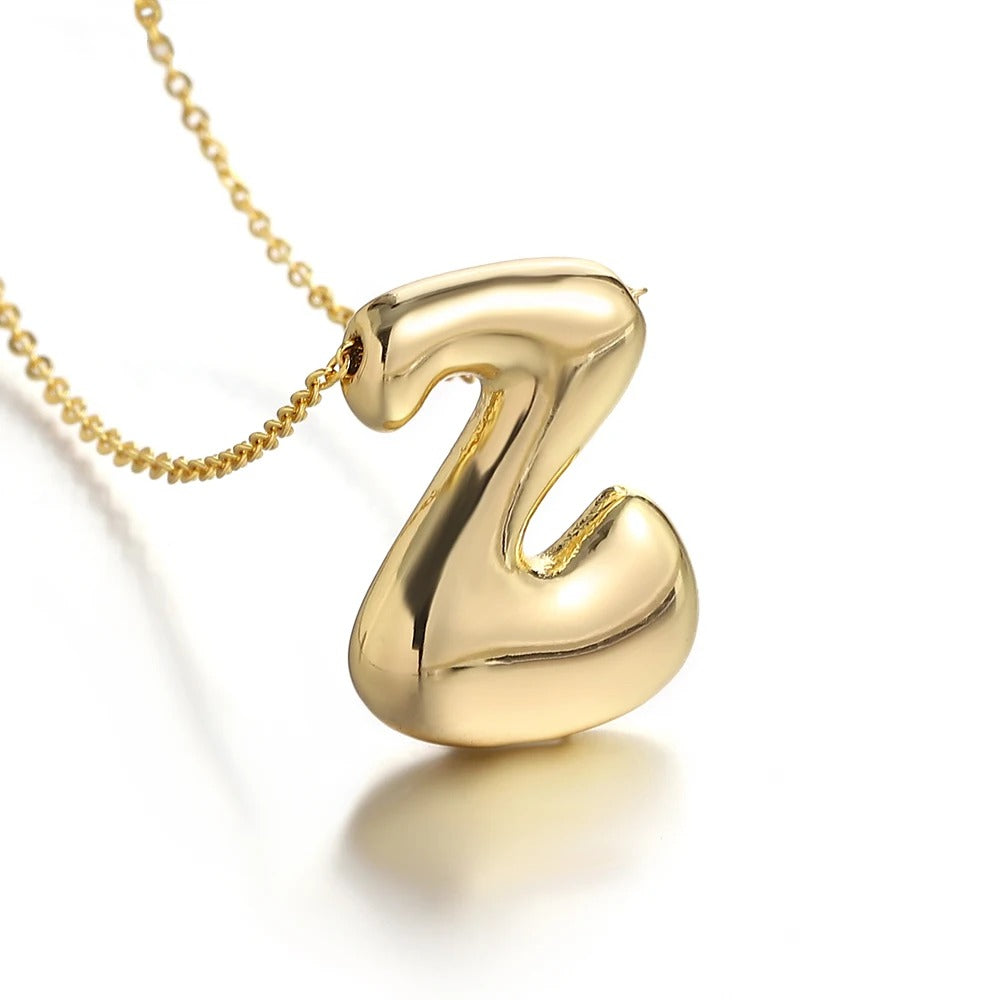 Bubble Initial Letter Necklace