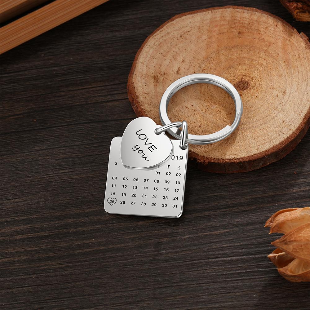 Personalized Date Engraved Keyring