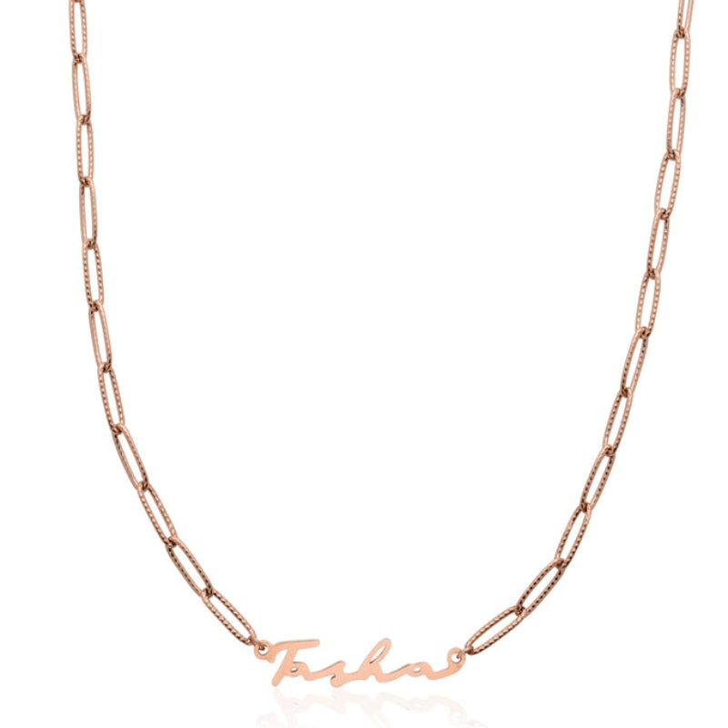 Tailored Classy Signature Name Necklace With Chains