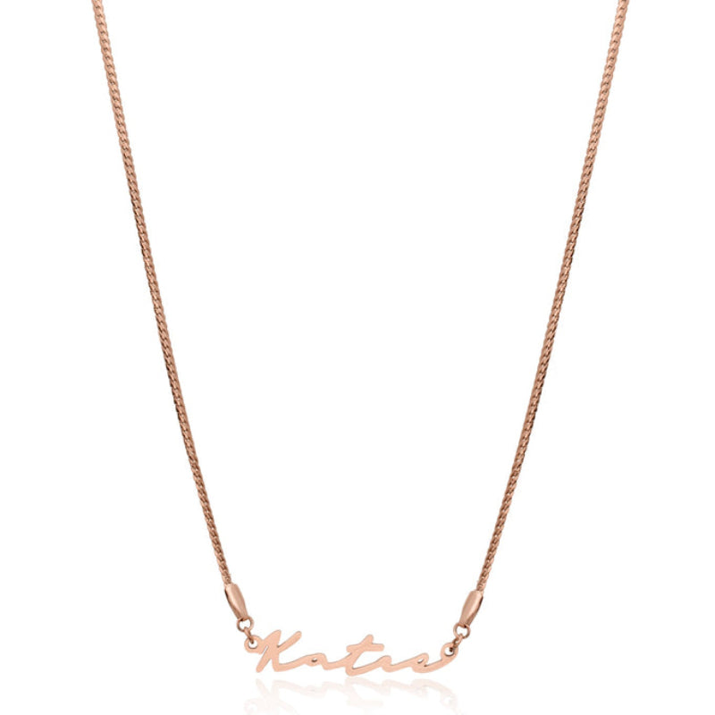 Tailored Classy Signature Name Necklace With Chains