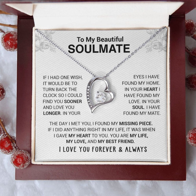 Sterling Silver Pendant Necklace With Poem And Gift Box