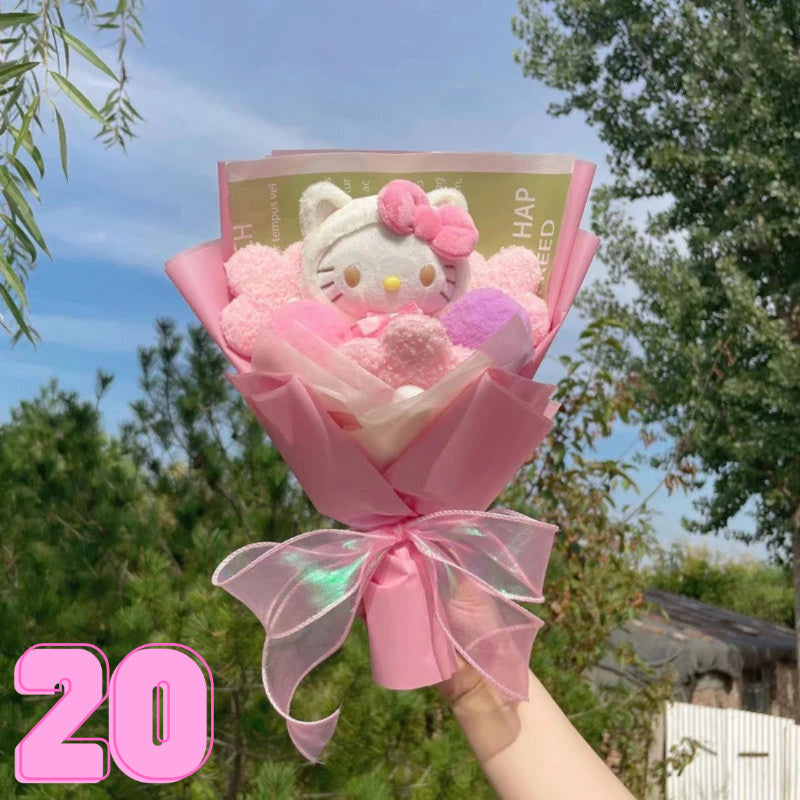 Soft Plush Characters Fashionable Bouquet Gift