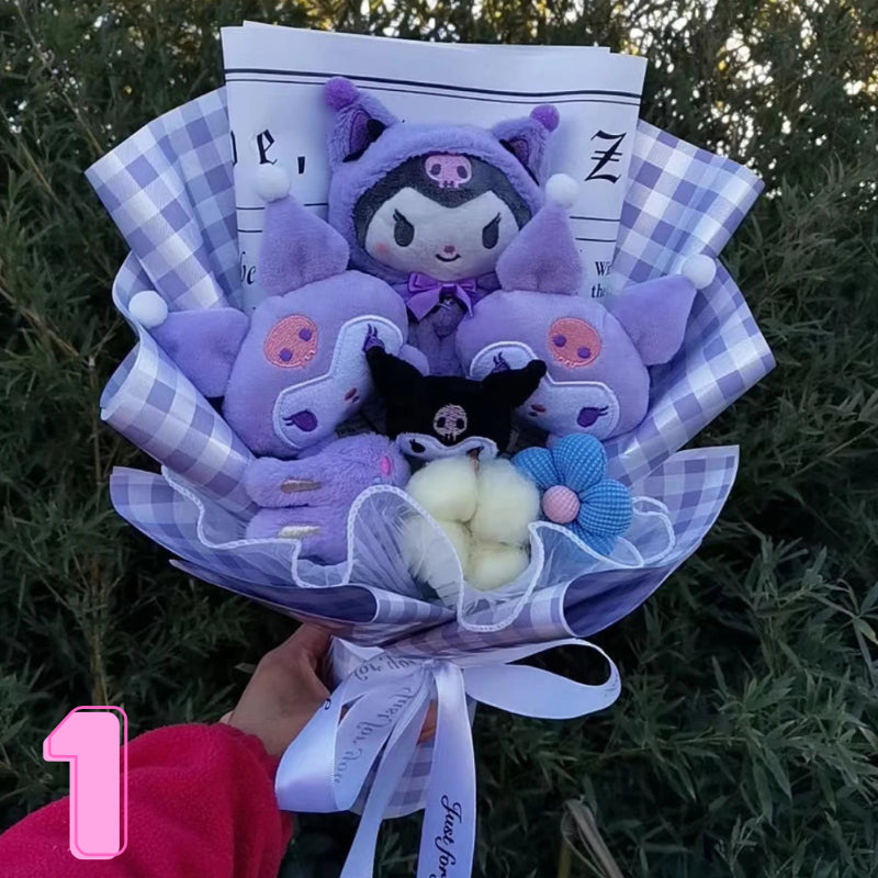 Soft Plush Characters Fashionable Bouquet Gift