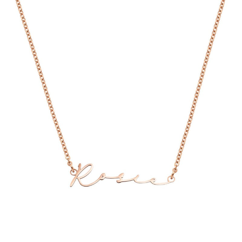 Tailored Classy Signature Name Necklace With Chains