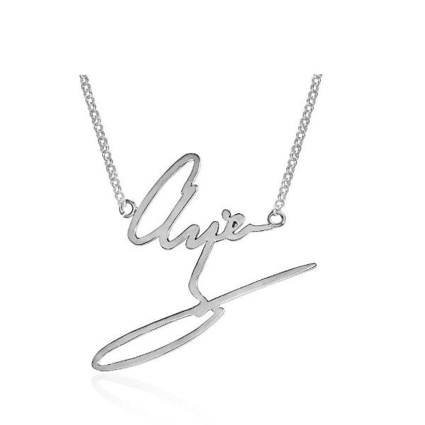 Personalized 925 Sterling Silver Name Pendant Necklace, Handwritten Custom Names Necklace, Gift Jewelry for Friends & Family