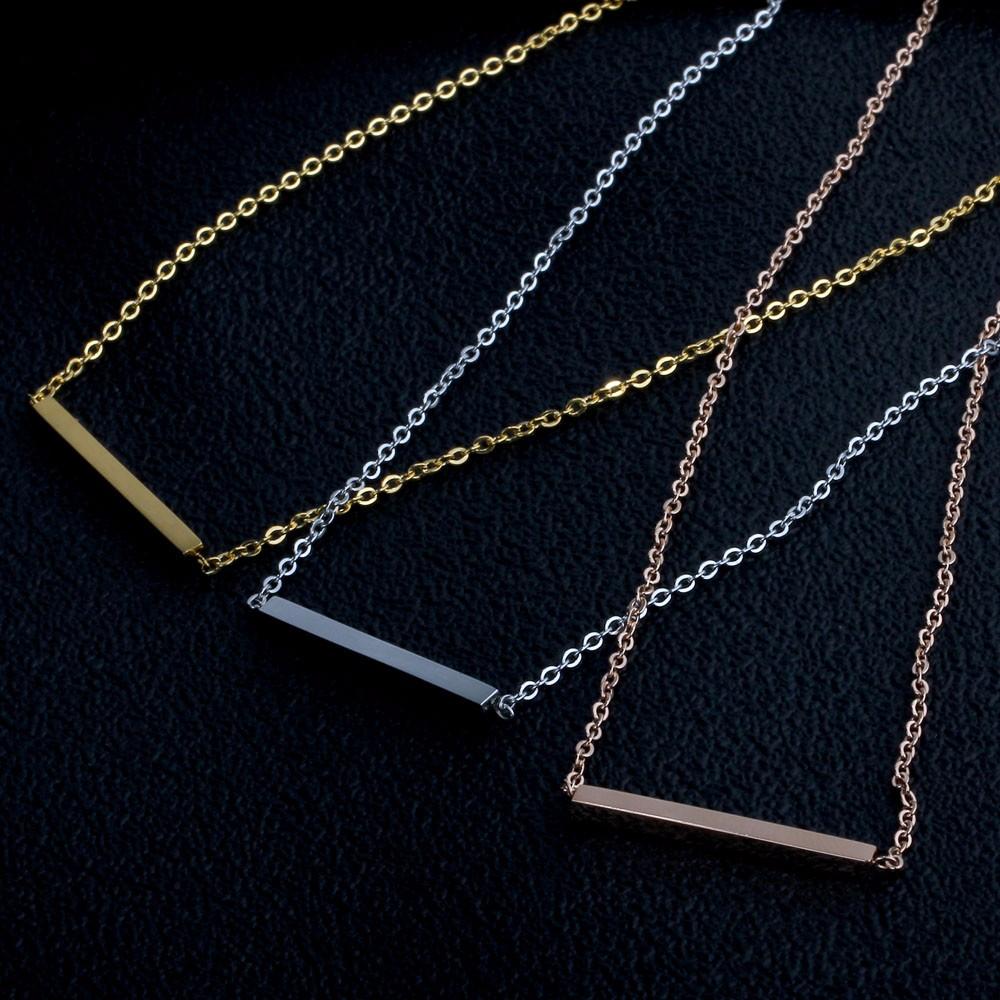 Unique Personalized Stainless Steel Necklace with Customized Name Pendant, Trendy Jewelry Birthday Gift for Women