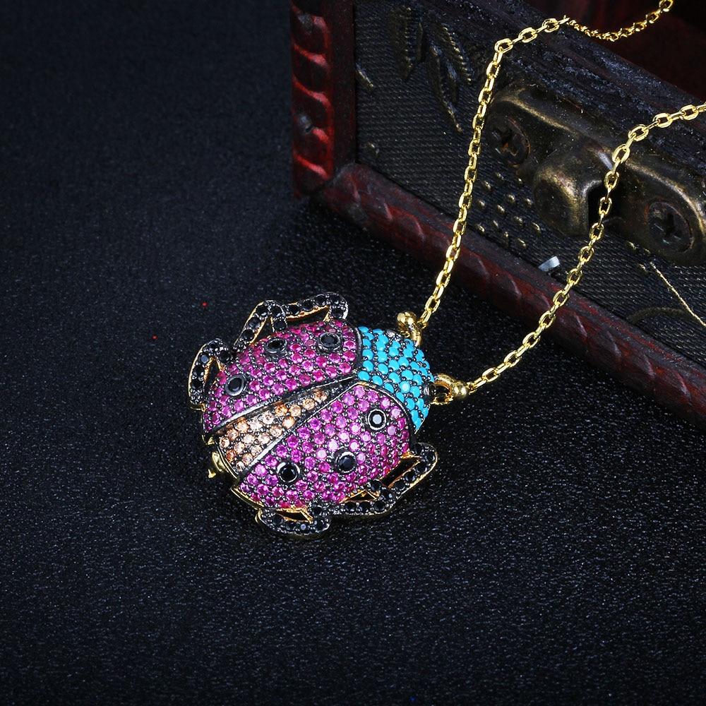 Fashion Lovely Tortoise Bee Insect Pendant Necklace, Jewelry Gift for Women, Girls & Children