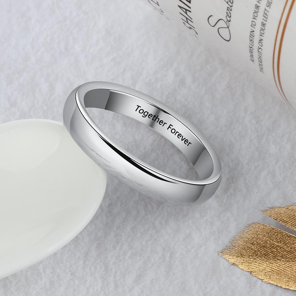 Classic Style - Personalized Silver Ring