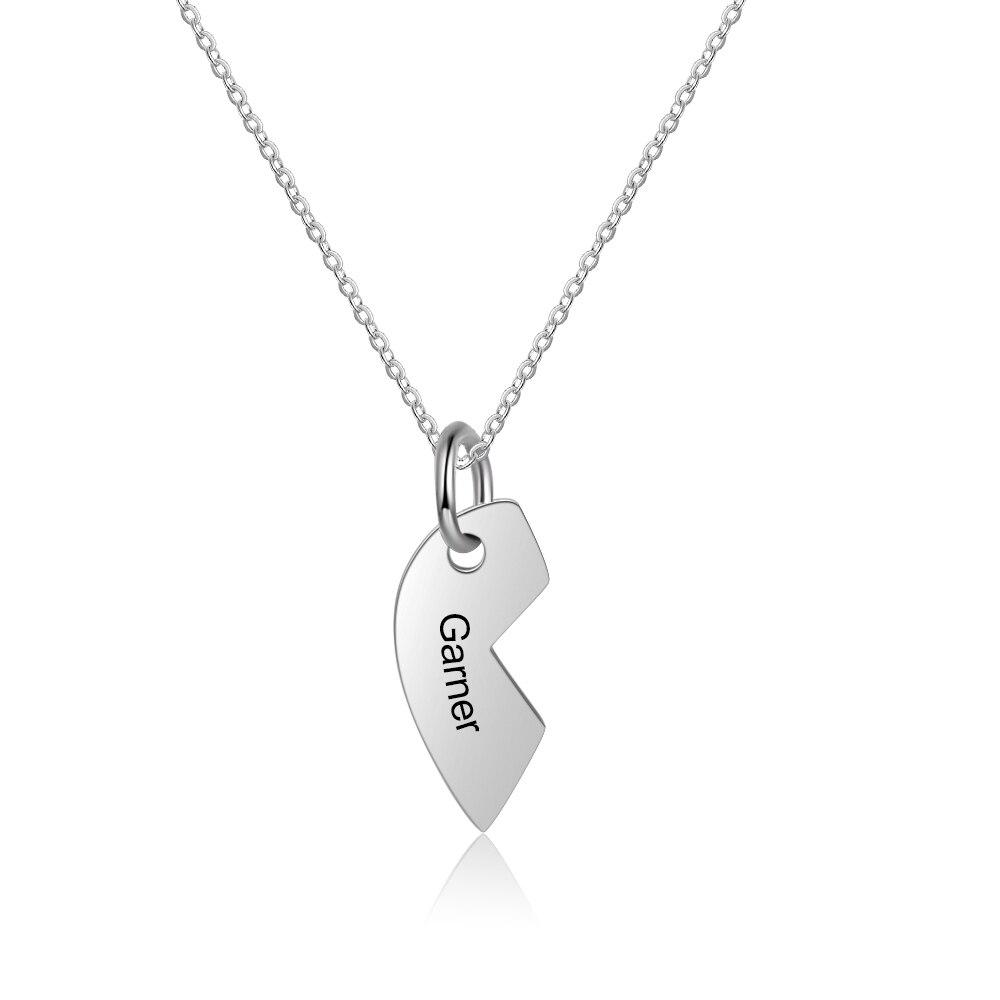 3 Pcs Heart Shape Personalized Name Necklace