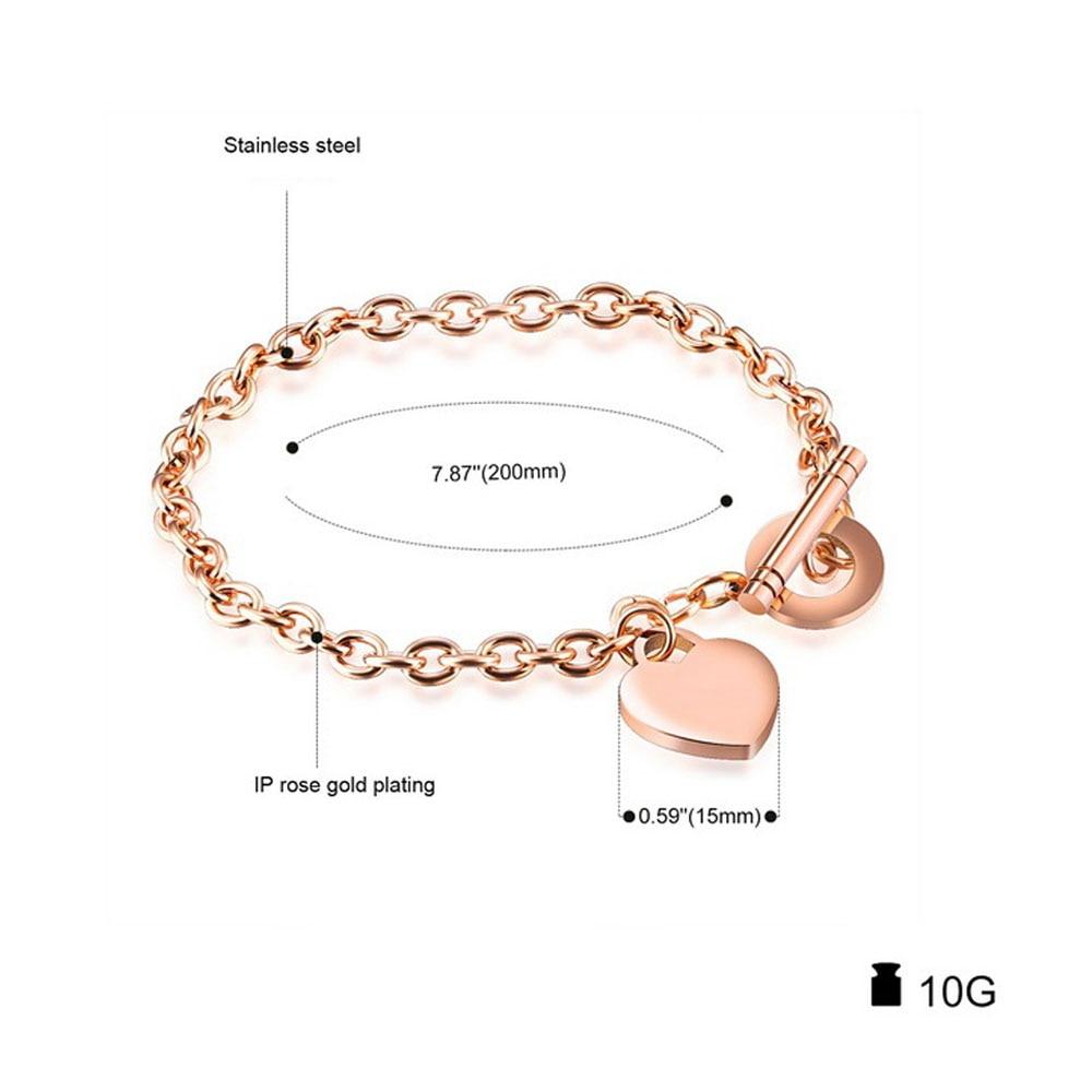 Personalized Women Stainless Steel Bracelet Heart Shape Party Jewelry For Women Bangles Best Gift For Friend