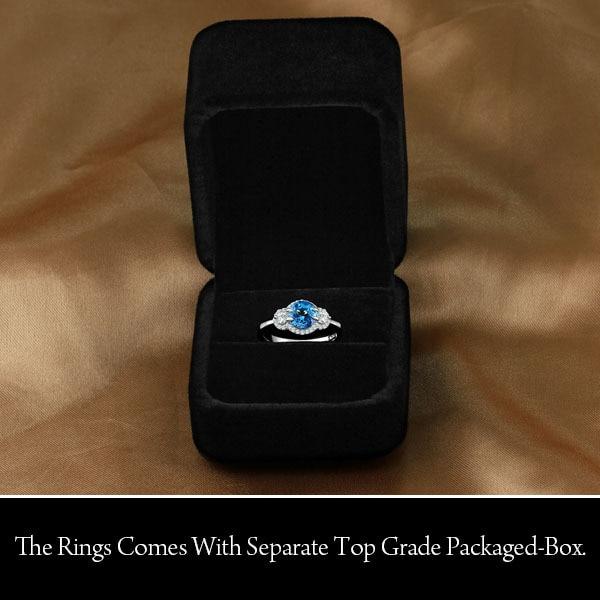 Natural Stone Ring Fashion Party Ring 925 Sterling Silver Jewelry for Women Come With Box
