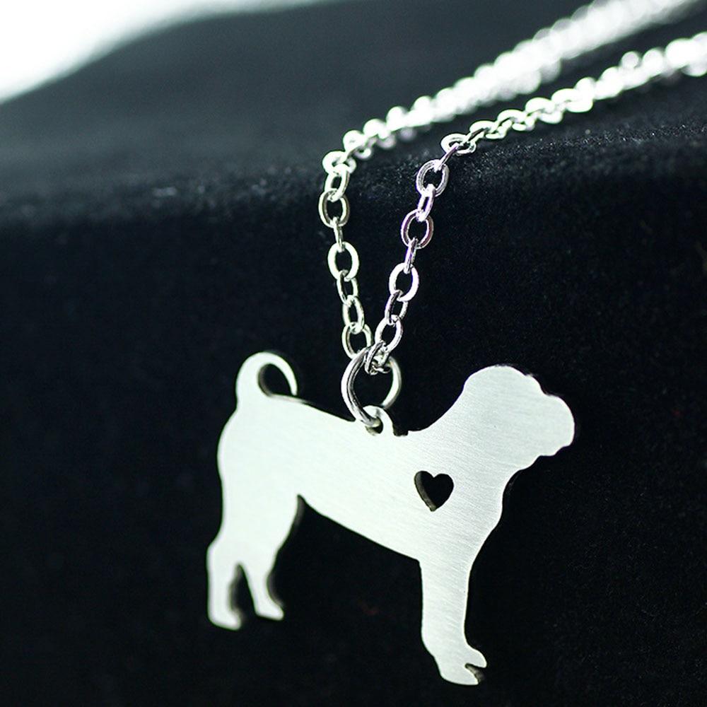 Personalized Stainless Steel Fox Terrier Puppy Pendant Necklace for Women, Christmas Gift for Dog Lovers