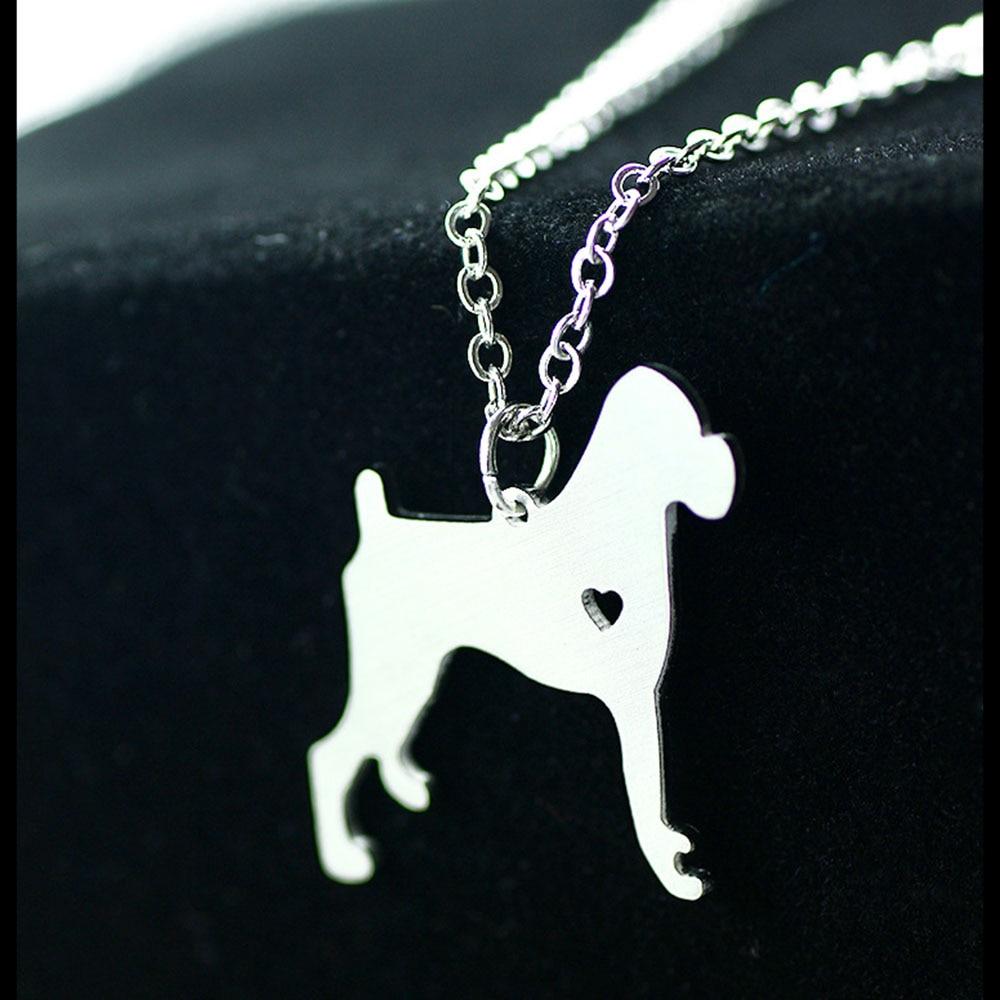 Personalized DIY Puppy Stainless Steel Necklace Pet Dog Pendant Animal Lovers Best Christmas Gift
