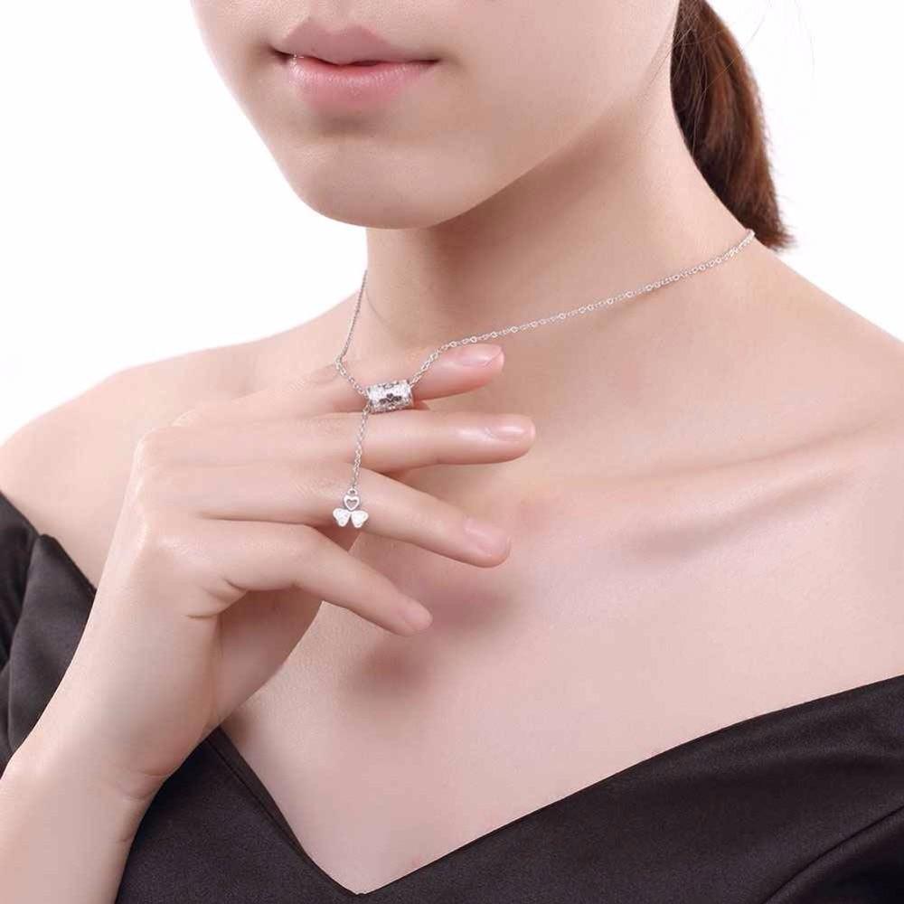 Solid 925 Sterling Silver Necklace Flower Pattern Fashion Party Jewelry Necklaces & Pendants For Women