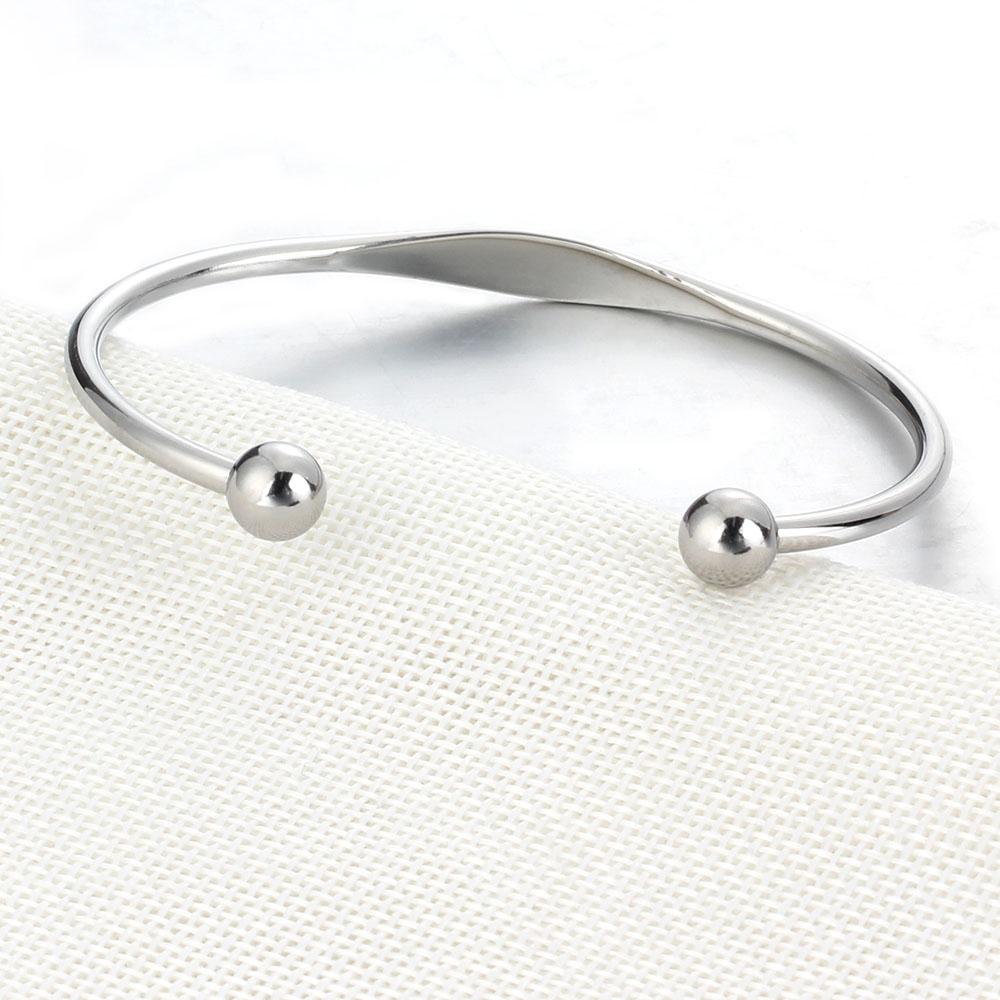 Personalized Cuff Bracelets Stainless Steel Open Bangles Women Fashion Jewelry Female Charm Bracelet Gift