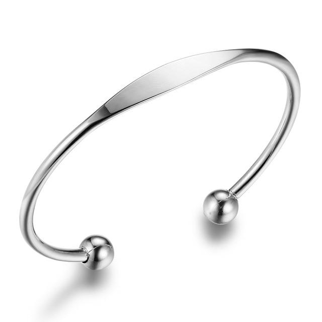 Trendy Stainless Steel Open Cuff Bangle Bracelet - Vintage Style Fashion Bangle Band - Best Gift for Christmas, Birthday, & Anniversary