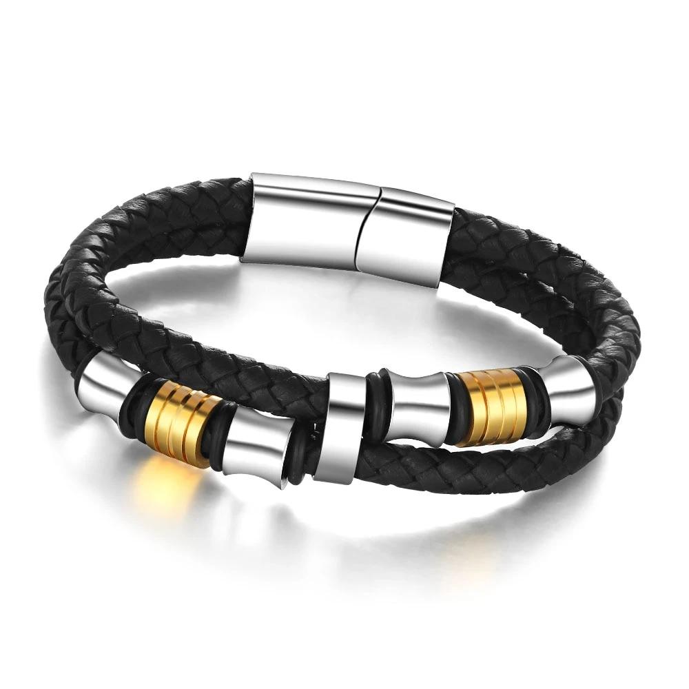 Trendy Stainless Steel Men Bracelet Wrap Wristband For Men Classic Bracelet Men Bangle Jewelry Best Man Gifts