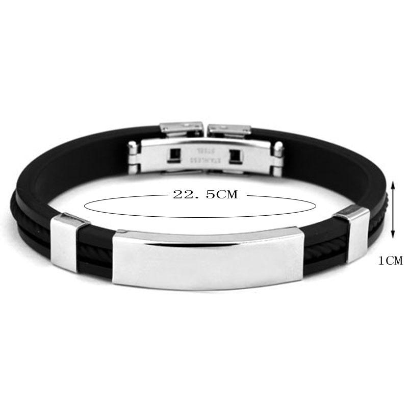 Personalized Stainless Steel Engraved Bracelets for Men, Fashion Jewelry Bangles Gift for Him