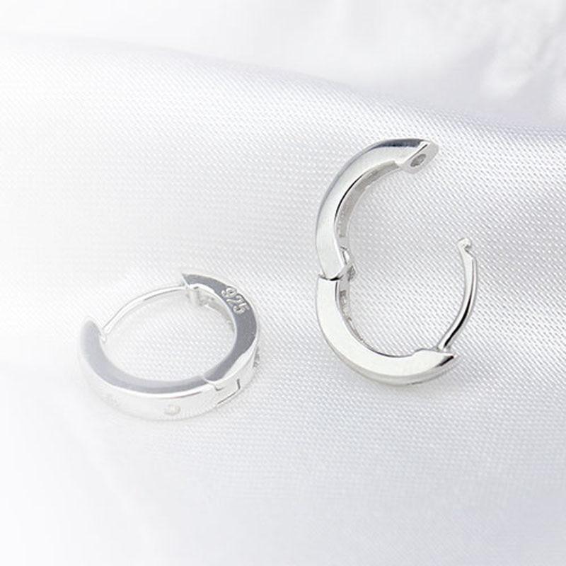 Genuine 925 Sterling Silver Jewelry Elegant Accessories Women Fashion Lady Silver Stud Earrings Buy A Gift