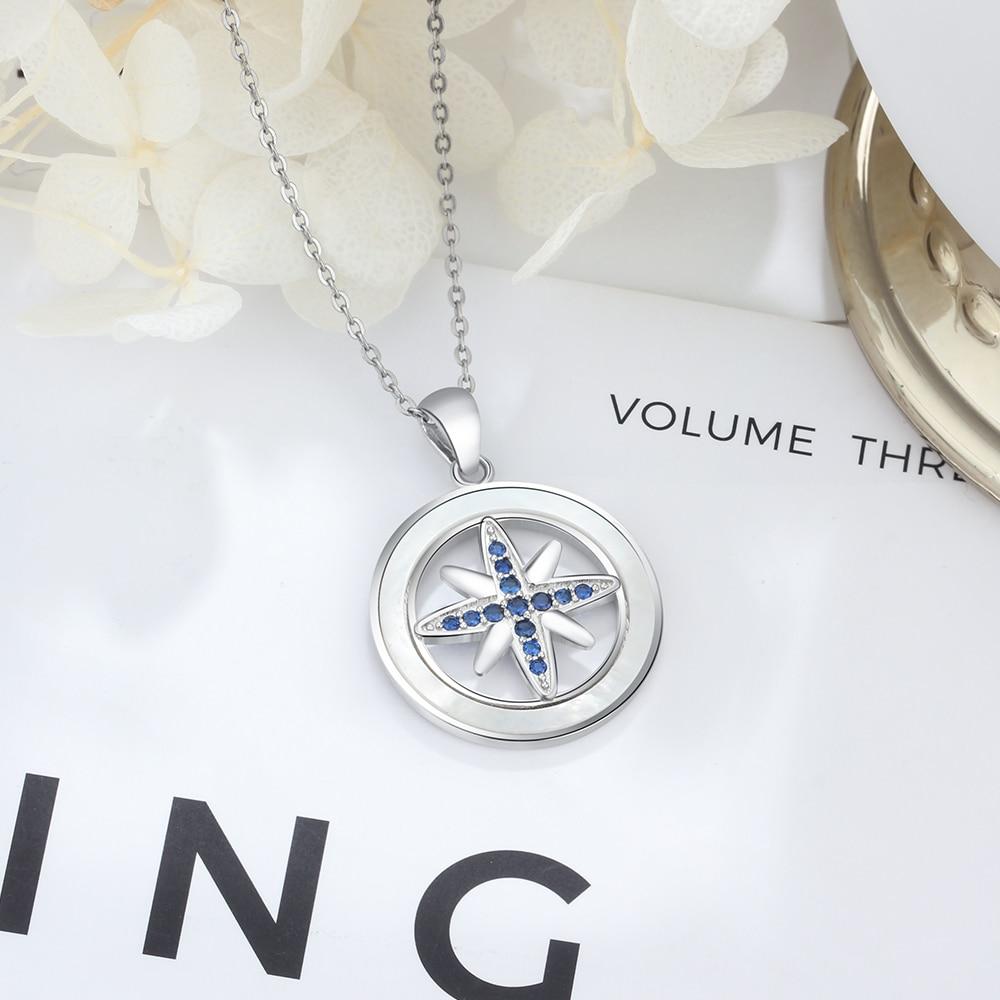 Snow Flower Pendant Silver Necklace For Women