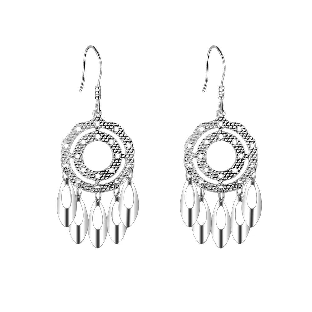 Fashion 925 Sterling Silver Chandelier Drop Earrings, Party Jewelry for Women